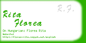 rita florea business card